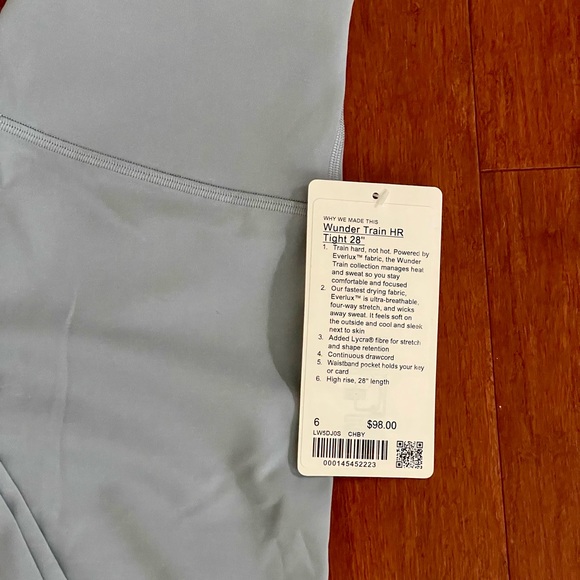 NWT LULULEMON WUNDER TRAIN HIGH-RISE TIGHT 28" Chambray Gray 6 - Picture 3 of 5